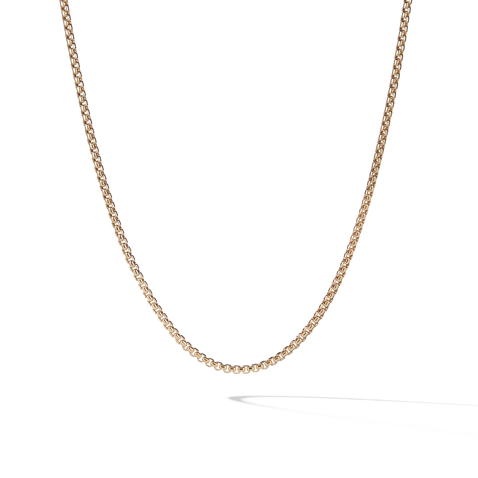 David Yurman Box Chain Necklace In 18k Yellow Gold, 2.7mm