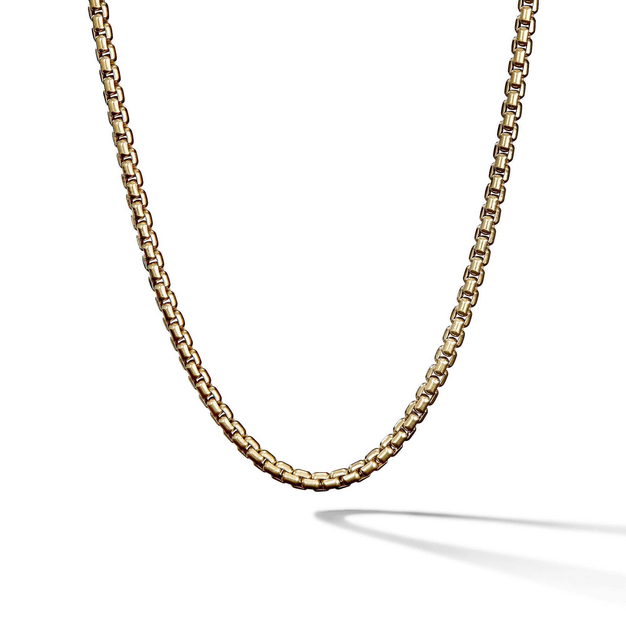 David Yurman Box Chain Necklace In 18k Yellow Gold, 3.4mm