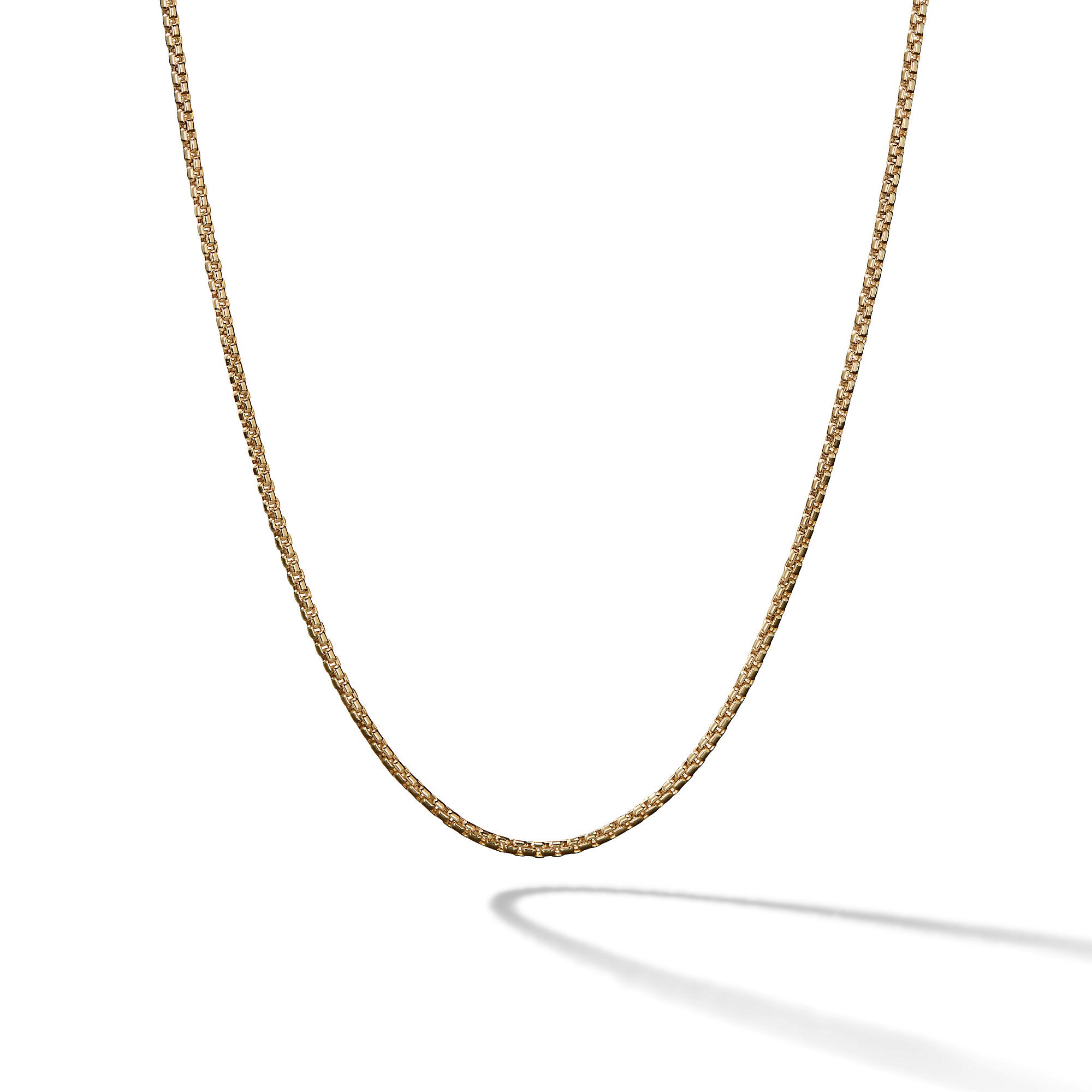 David Yurman Box Chain Necklace In 18k Yellow Gold, 1.7mm