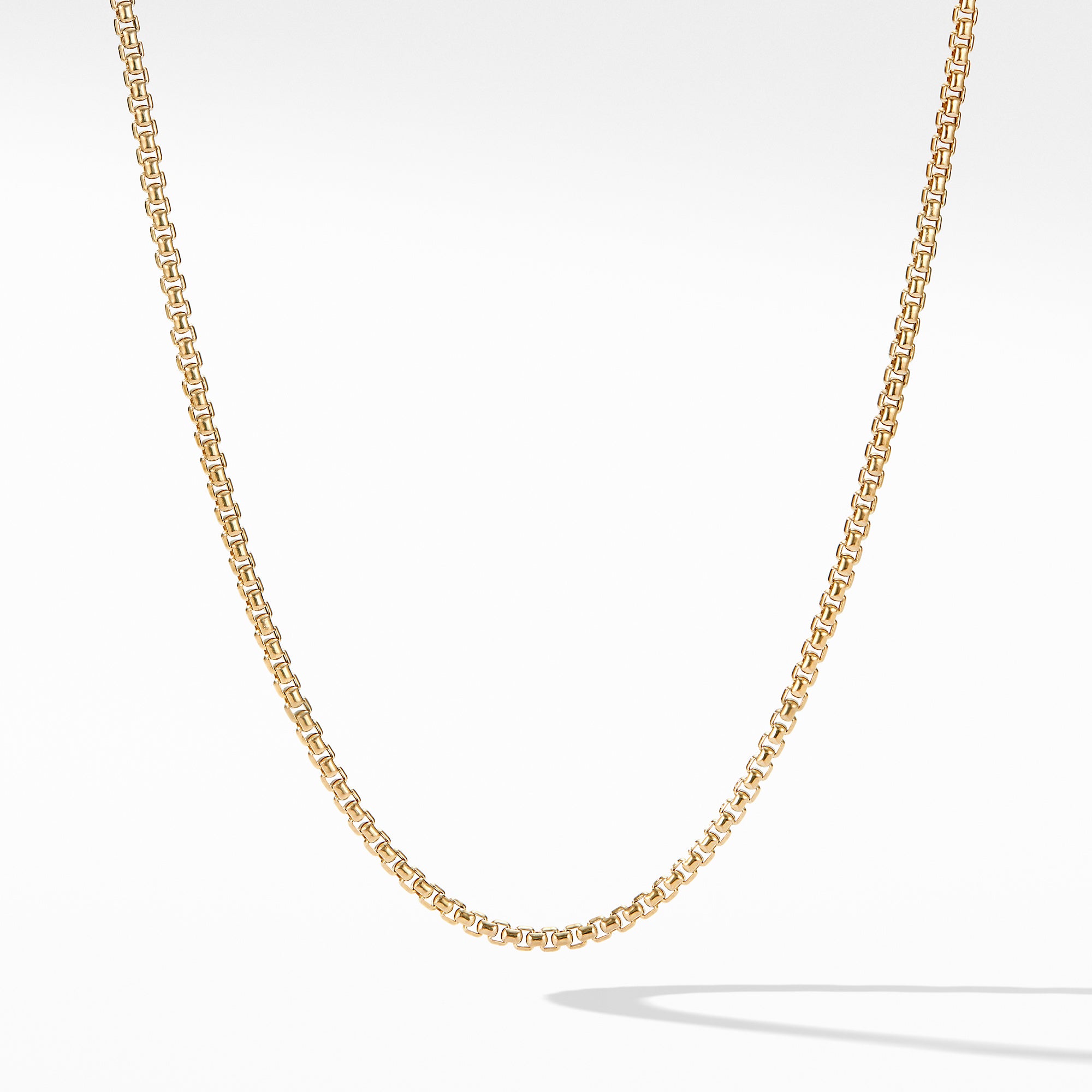 David Yurman 2.7mm Brushed Box Chain Neck 18k