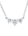 Memoire 18k White Gold And Diamond Trinity Necklace