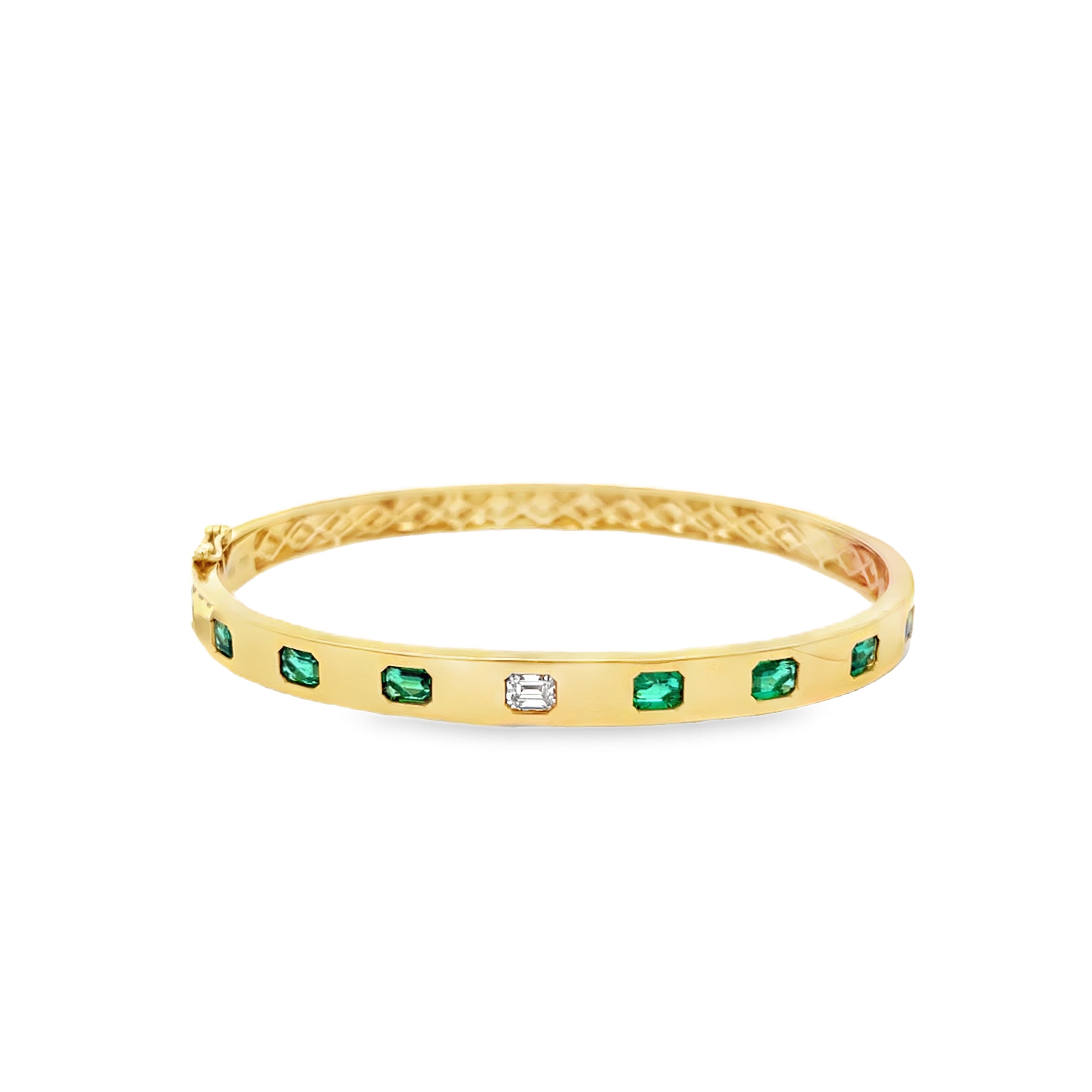 Brown & Co. 18k Yellow Gold Emerald & Diamond Bracelet