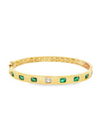 Brown & Co. 18k Yellow Gold Emerald & Diamond Bracelet