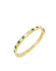 Brown & Co. 18k Yellow Gold Emerald & Diamond Bracelet