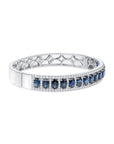 Brown & Co. 18k White Gold Sapphire & Diamond Bangle