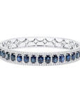 Brown & Co. 18k White Gold Sapphire & Diamond Bangle