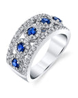 Brown & Co. 18k White Gold Sapphire And Diamond Ring