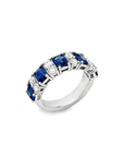 BROWN & CO. 18K WHITE GOLD Sapphire and Diamond RING