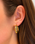 Puffy Hoop Earrings, 25mm
