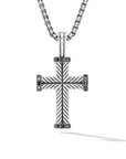 David Yurman Chevron Cross Pendant In Sterling Silver, 33.5mm