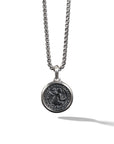 David Yurman St. Christopher Amulet In Sterling Silver With Diamonds, 34.5mm