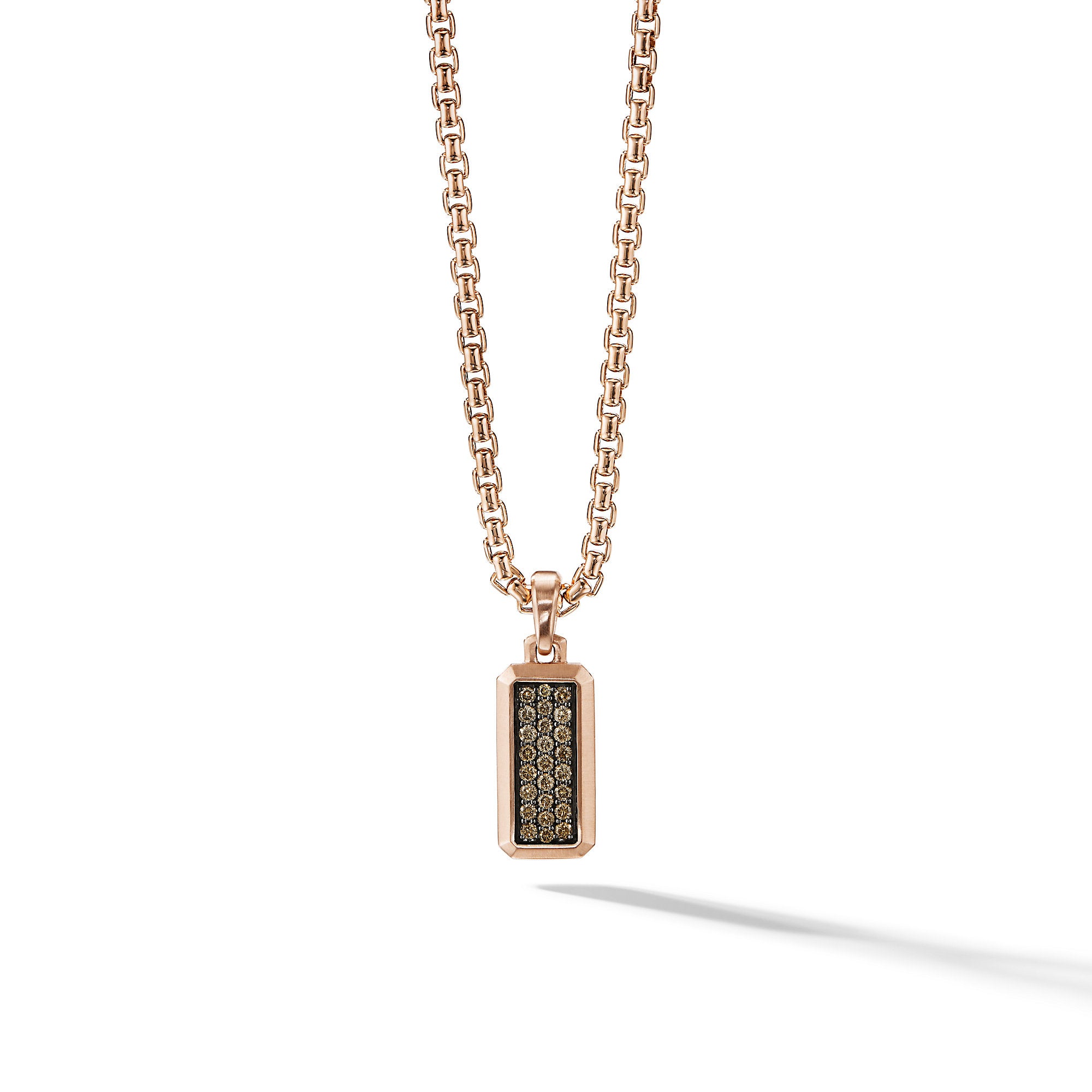 David Yurman Streamline® Amulet In 18k Rose Gold With Cognac