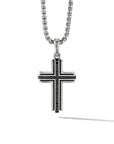 David Yurman Deco Cross Pendant In Sterling Silver, 34mm