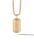 David Yurman Chevron Tag In 18k Yellow Gold With Diamonds, 27mm