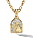 David Yurman St. Anthony Amulet In 18k Yellow Gold With Diamonds, 21.8mm