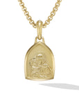 David Yurman St. Anthony Amulet In 18k Yellow Gold With Diamonds, 21.8mm