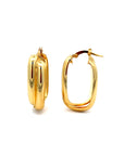 Brown & Co. 14k Yellow Gold Large Double Rectangle Hoop Earrings