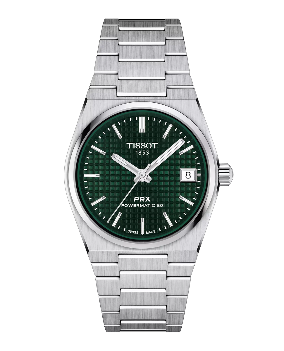 時計 TISSOT PRX 35mm powermatic 80 Tissot PRX 35mm Automatic Watch with Green Dial | Brown & Company