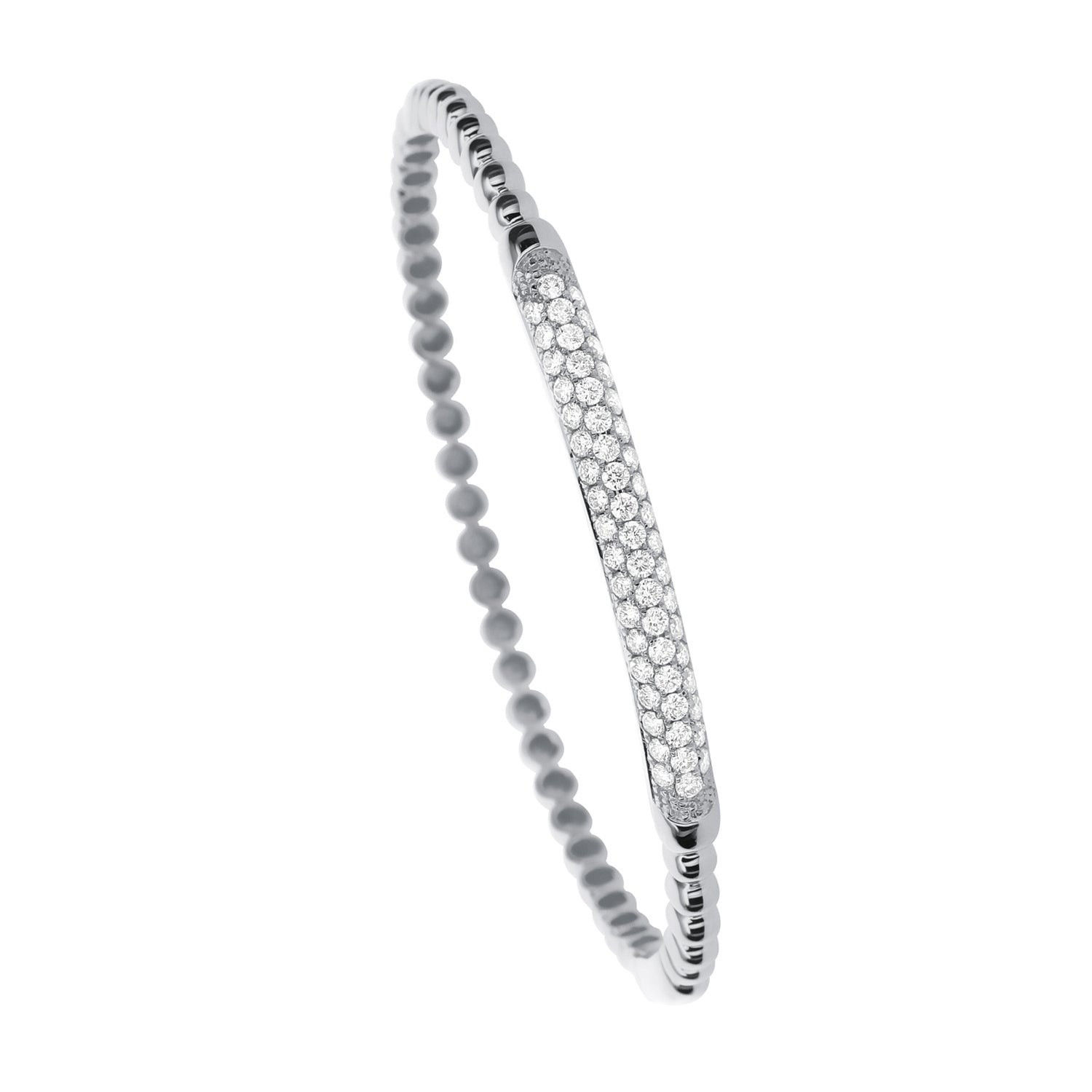 Brown & Co. 18k White Gold Pavé Diamond Bangle