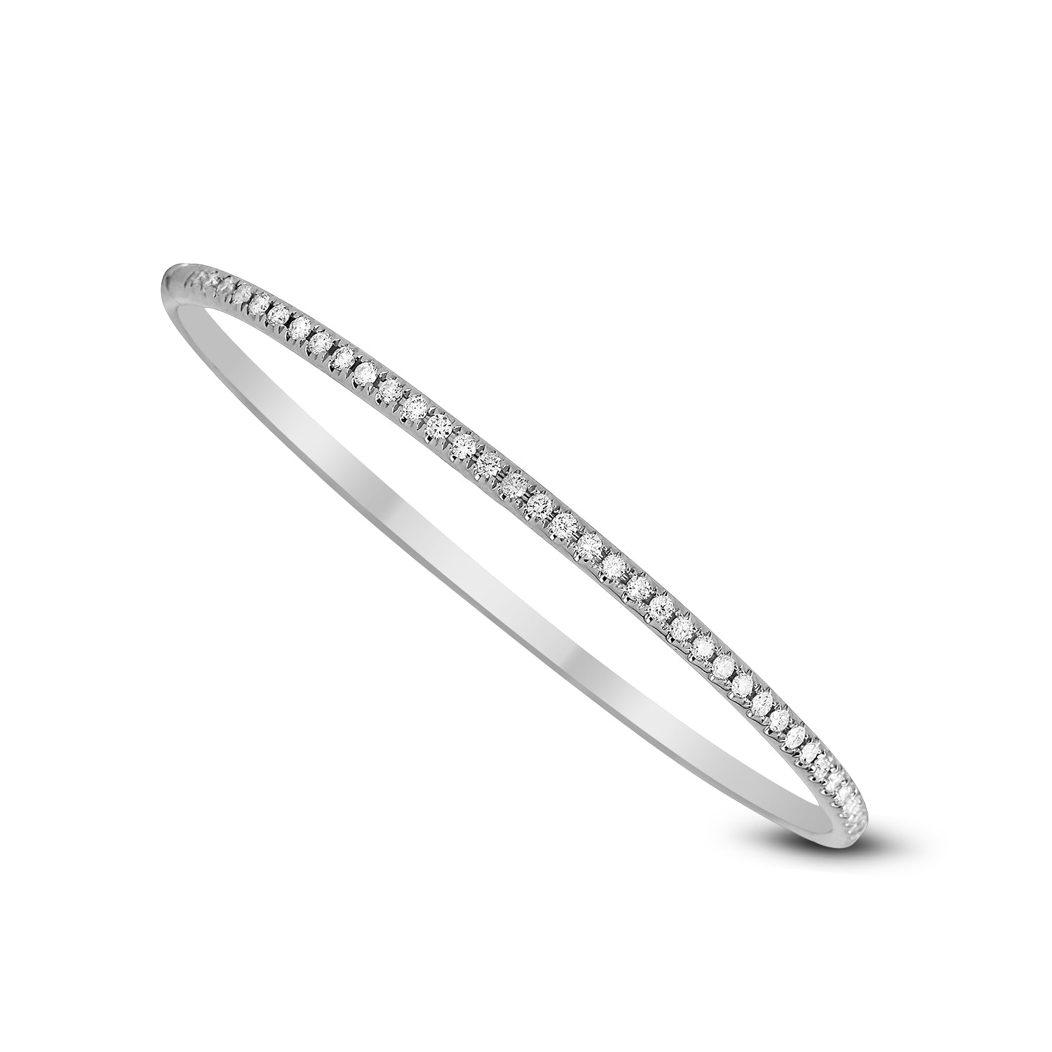 Brown & Co. 18k White Gold 1ct Round Diamond Bangle