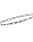 18k White Gold 0.63ctw Diamond Bangle