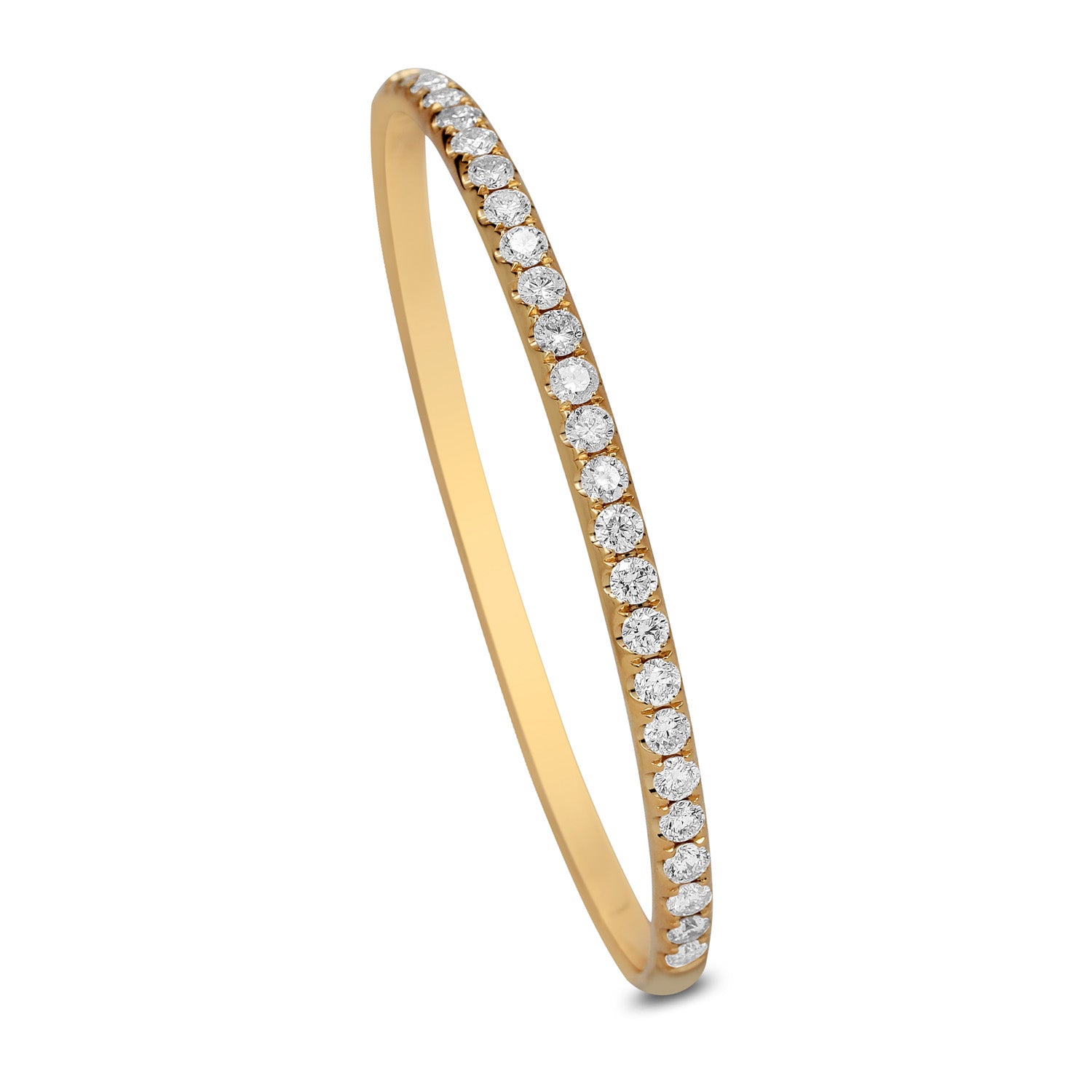 Brown & Co. 18k Yellow Gold 3ct Diamond Bangle