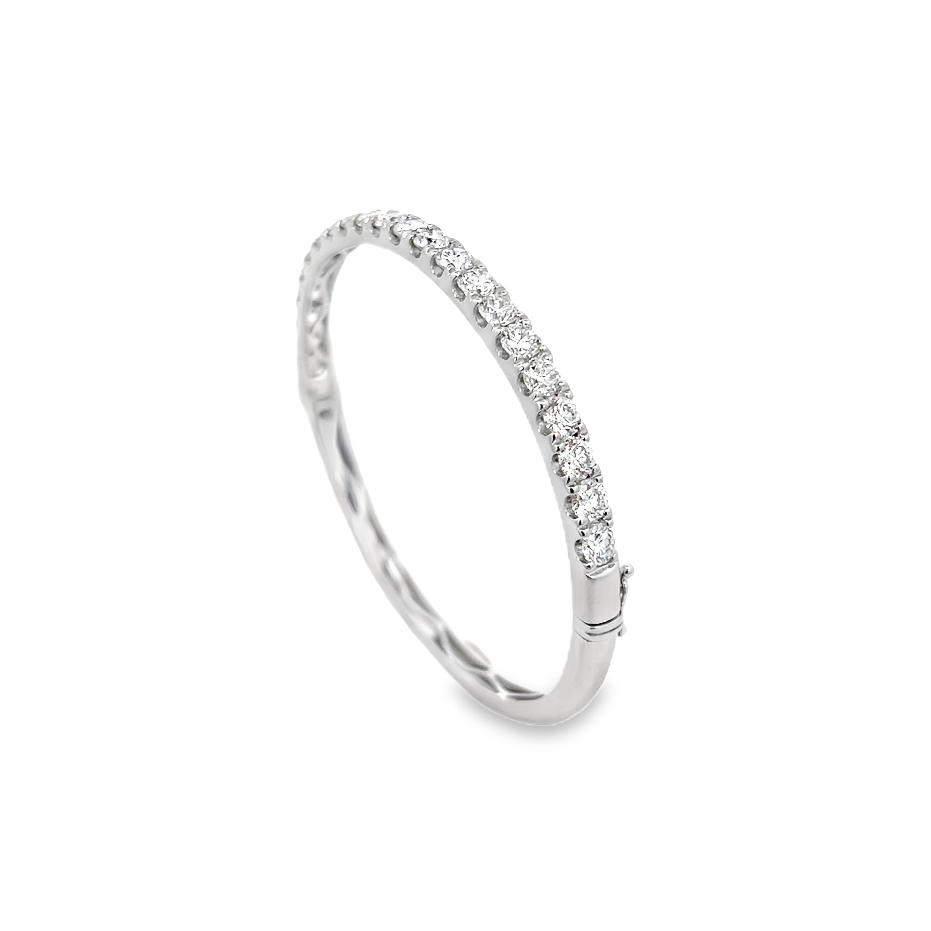 Brown & Co. 18k White Gold 5ct Halfway Diamond Bangle