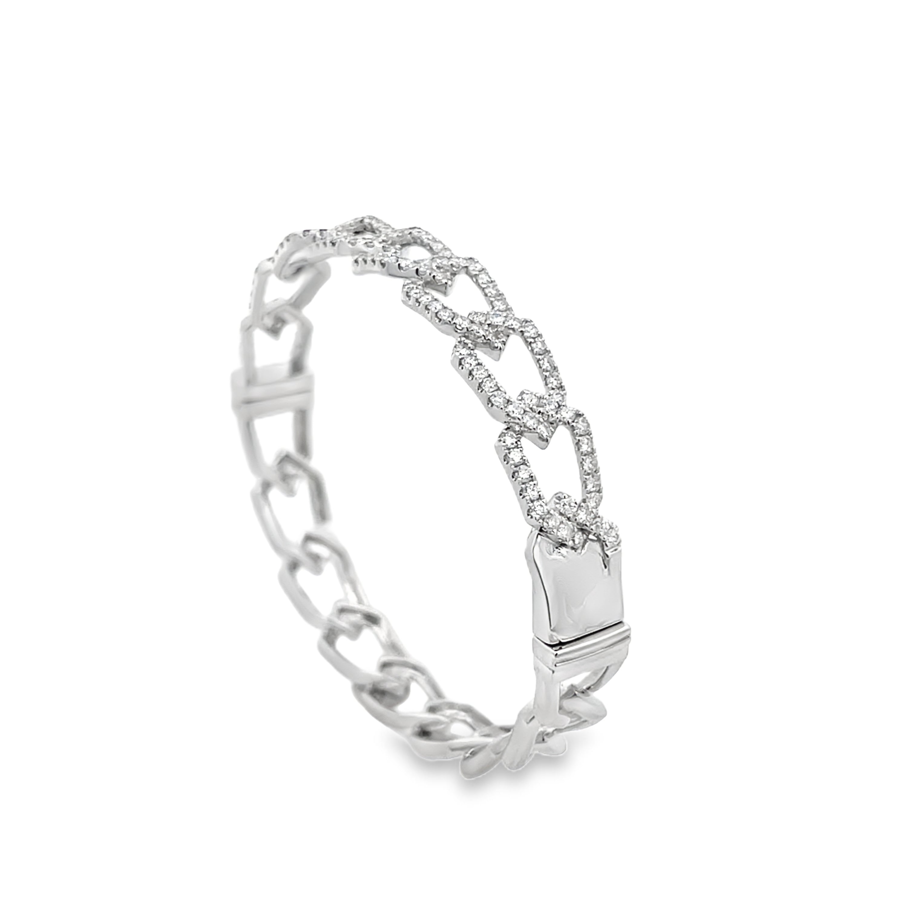 Brown & Co. 18k White Gold Diamond Bangle