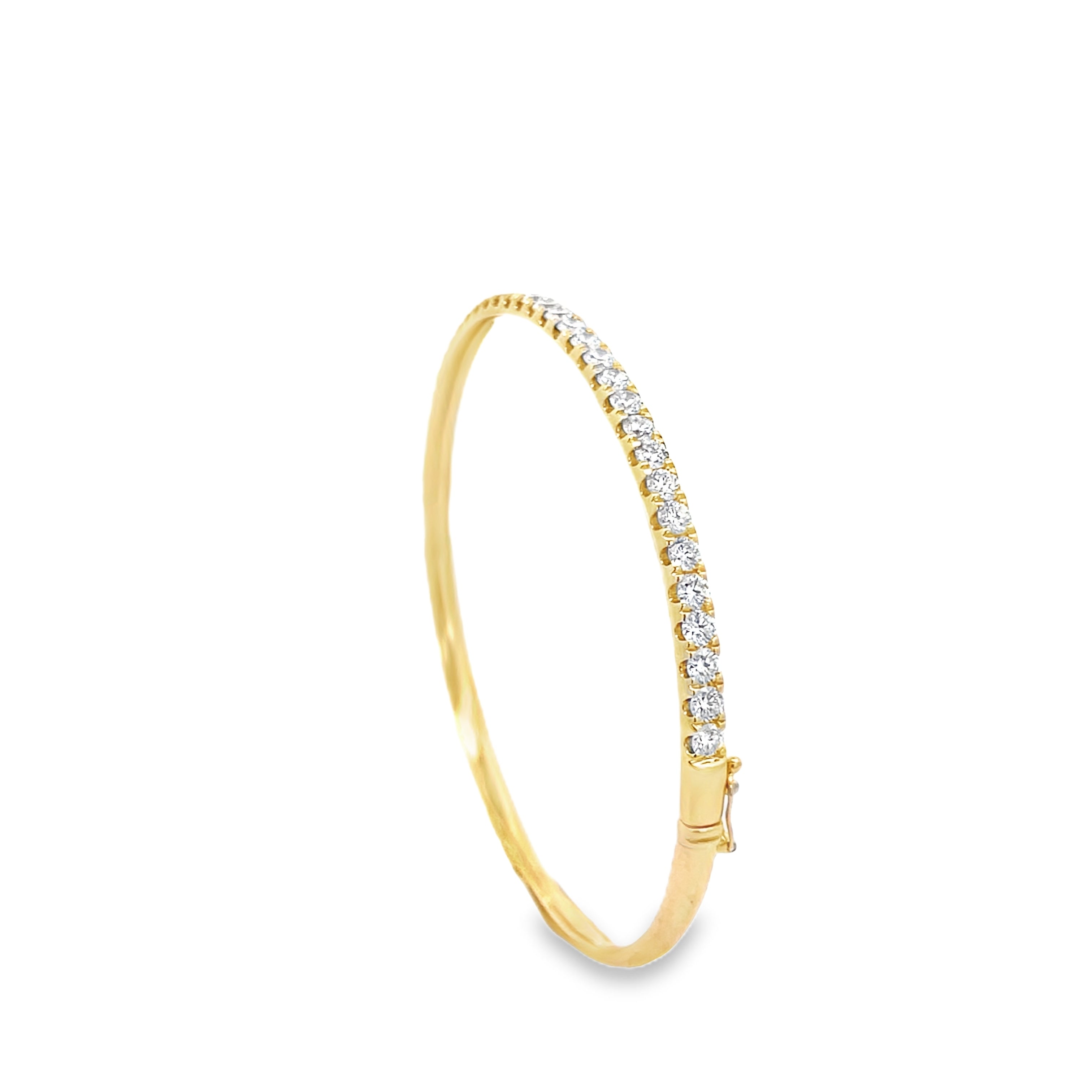 Brown & Co. 18k Yellow Gold 1.99ct Halfway Diamond Bangle