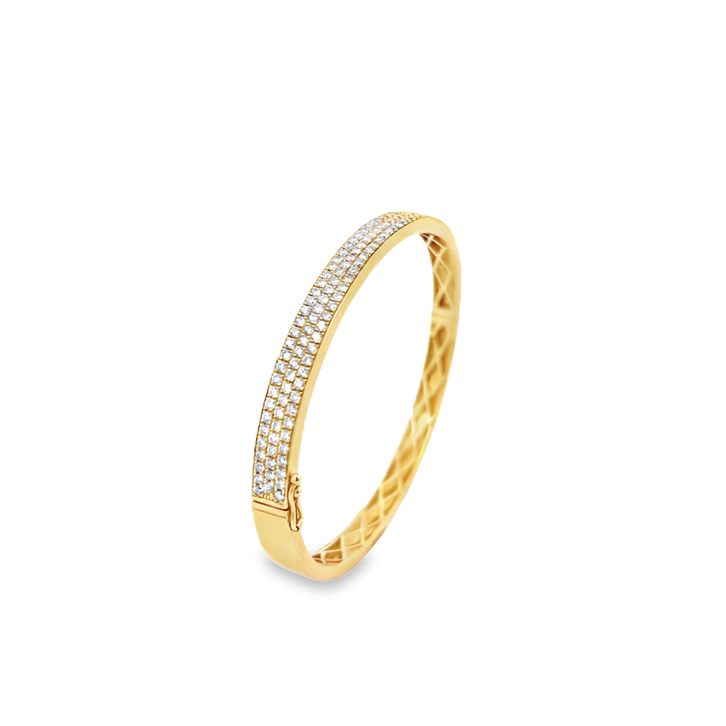 Brown & Co. 18k Yellow Gold Pavé Diamond Bangle