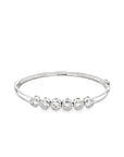 Brown & Co. 18k White Gold Bezel Set Diamond Slide Bangle