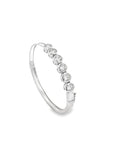 Brown & Co. 18k White Gold Bezel Set Diamond Slide Bangle