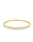 Brown & Co. 18k Yellow Gold Emerald Cut Diamond Bangle