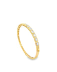 Brown & Co. 18k Yellow Gold Emerald Cut Diamond Bangle