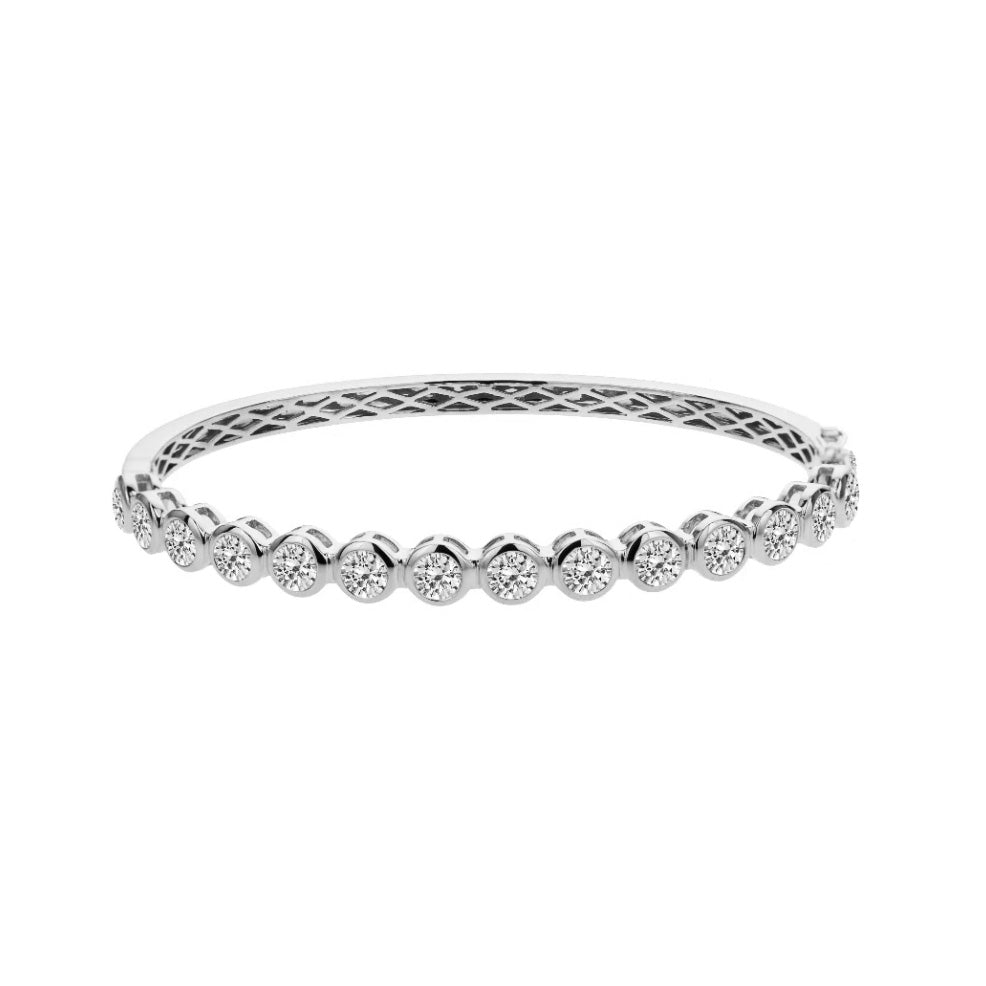 Brown & Co. 18k White Gold Round Diamond Bangle