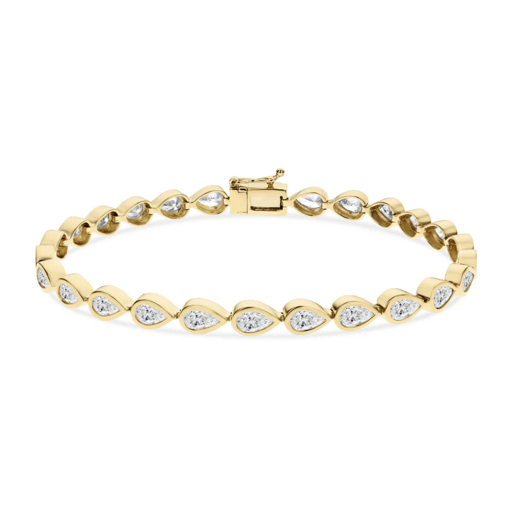 Brown & Co. 18k Yellow Gold Pear Diamond Line Bracelet
