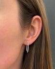 Brown & Co. 18k White Gold 0.80ct Diamond Hoop Earrings