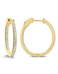 Brown & Co. 18k Yellow Gold 0.80ct Diamond Hoop Earrings
