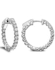 Brown & Co. 18k White Gold Diamond Hoop Earrings