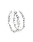 Brown & Co. 18k White Gold 5ct Diamond Hoop Earrings