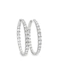 Brown & Co. 18k White Gold 5ct Diamond Hoop Earrings