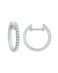 Brown & Co. 18k White Gold 0.25ct Diamond Hoop Earrings