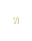 Brown & Co. 18k Yellow Gold 0.15ct Diamond Hoop Earrings