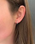Brown & Co. 18k White Gold Diamond Hoop Earrings