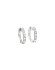 Brown & Co. 18k White Gold Diamond Hoop Earrings