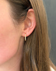 18k Yellow Gold 0.25ctw Diamond Hoop Earrings