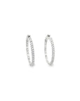 Brown & Co. 18k White Gold Diamond Hoop Earrings