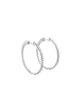Brown & Co. 18k White Gold 1ct Diamond Hoop Earrings