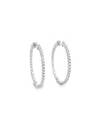 Brown & Co. 18k White Gold 1ct Diamond Hoop Earrings