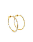 Brown & Co. 18k Yellow Gold 1ct Diamond Hoop Earrings